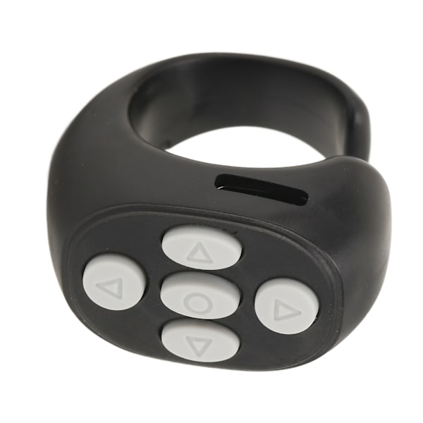 Bluetooth Fjernbetjening Multifunktionel Ring Design Trådløs Telefon Selfie Lukker til Hjem Sort