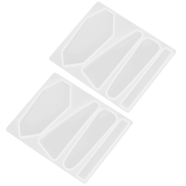 2 stk. Barrette-forme i silikone til DIY hårpinde fremstilling Geometrisk Epoxy Bobby Pin værktøjer (Model B)