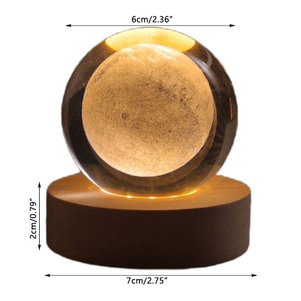 Kristallkula LED Nattlampa Bas Ornament