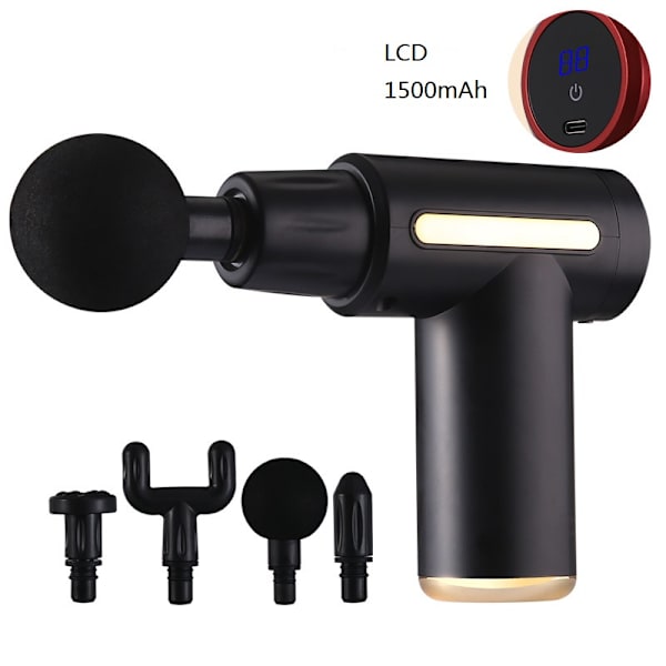 LCD Mini USB Muskelmassager Djup Perkussiv Terapi
