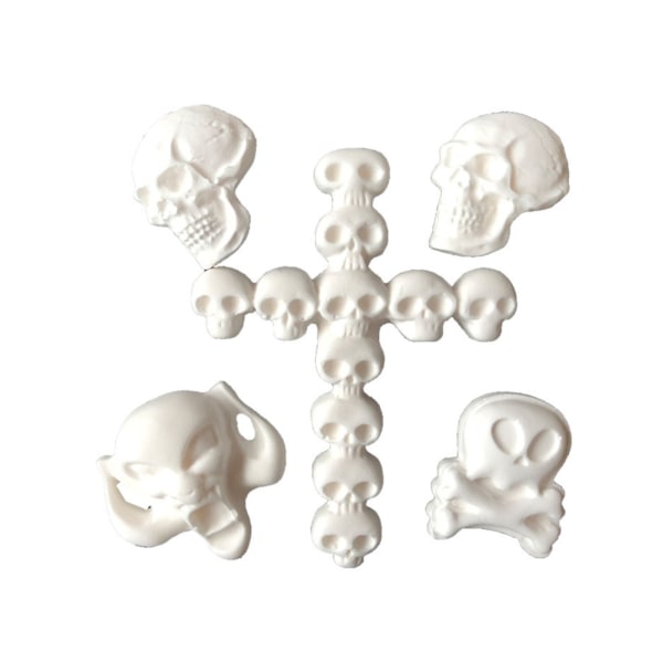Skelet-Form 3D Effekt Multifunktionel Silikon Fondant Kageform Bageform til DIY Kagedekoration Hvid