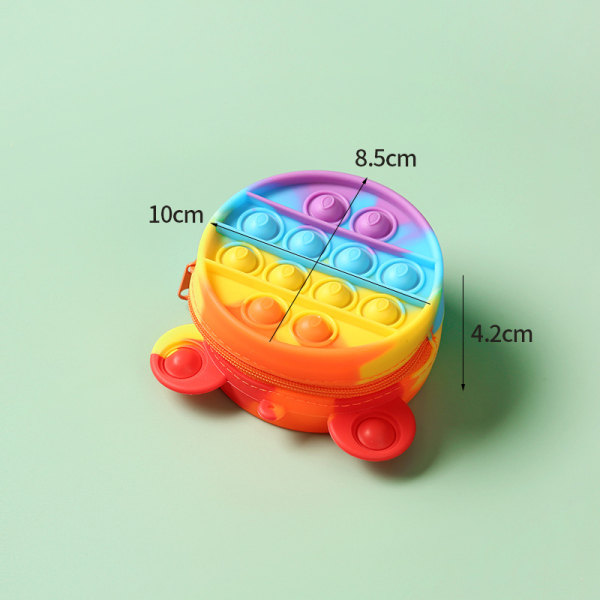 Pop It silikoninen kolikkokukkaro puristava lelu painetta vähentävä lelujen säilytyspussi Mixed Blue