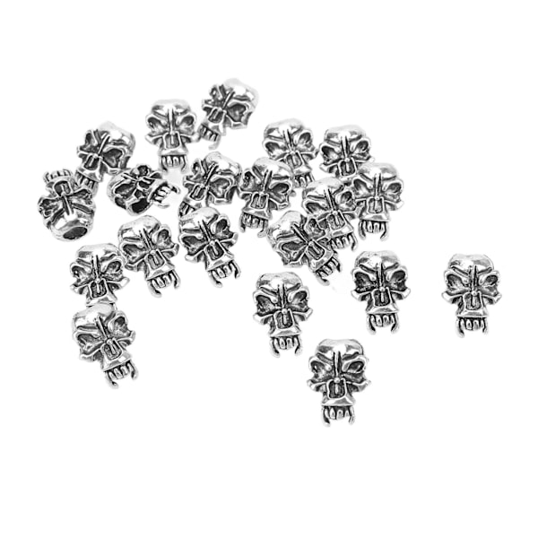 20PCS Skäggpärlor Bekväma Kanter Slät Innerdiameter Hår Smycken Skäggpärlor Tillbehör för Kvinnor Män