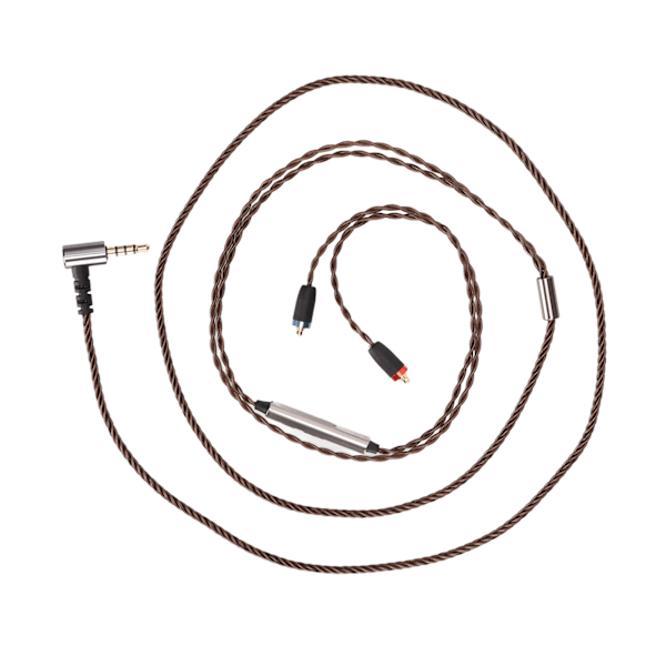 Hörlurskabel Silver Plated Koppartråd Hög Upplösning MMCX 3,5 mm Hörlurskabel med Volym Mikrofonkontroll