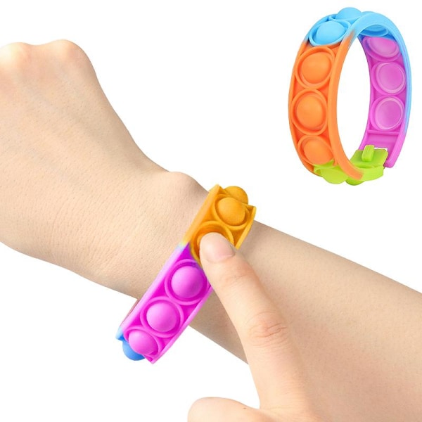 Armband Pop It & 3 st Fidget Leksaker - Leksak / Sensorisk Flerfärgad