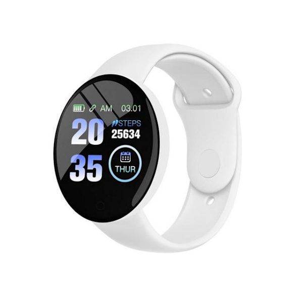 D18 Ssmart armbånd med pulsmåling smartwatch white