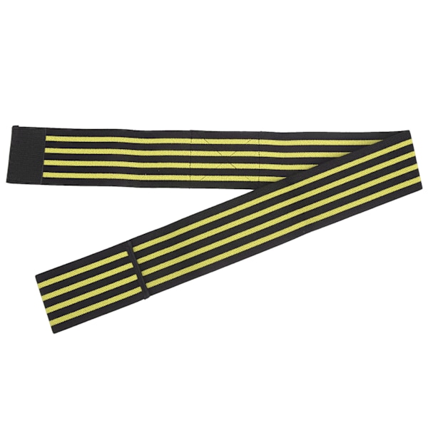 Sports Albuebøjle Kompressionsbandage Elastisk Albuewrap Støtte Beskyttelse Ærme Sort og Gul Stribe
