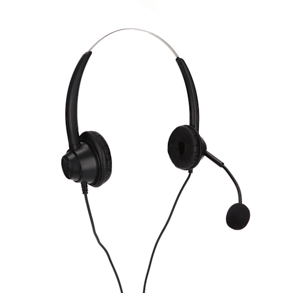 Kundtjänst headset brusreducerande RJ9-kontakt binaural trådbunden telefonhörlurar med mikrofon för VOIP-telefoner