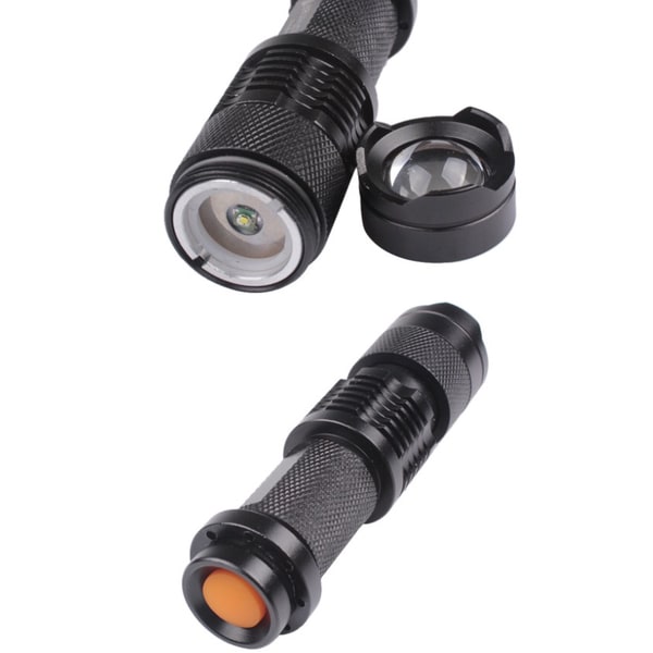 MINI CREE Q5 Ficklampa 2000 Lumen VATTENTÄT Svart