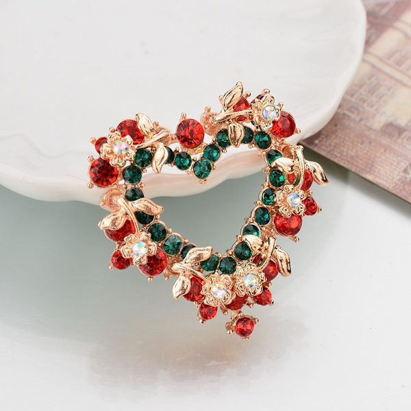 Julgransbrosch Corsage Tomte Julgran Brosch Wreath