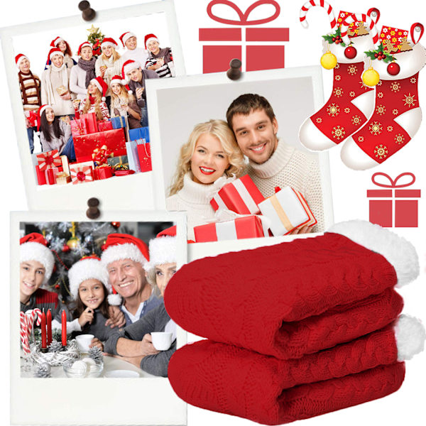 1 Par Julstrumpor i Tjock Korallfleece