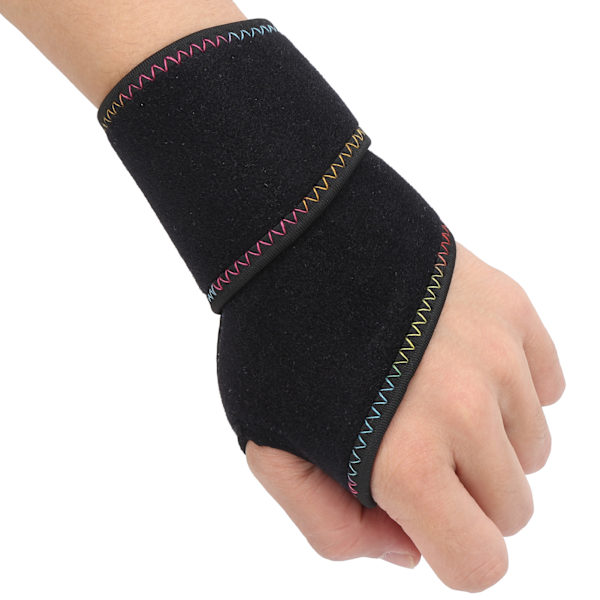 Handledsstöd Sport Elastisk Tryckförband Justerbar Handledsband Säkerhets Skydd Svart Färg Färgglada Linjer