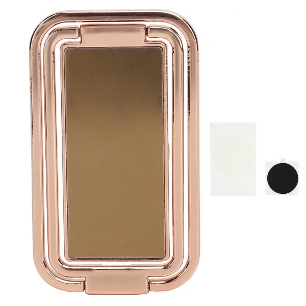 Finger Ring Mobiltelefonhållare Stativ 360° Rotation Metall Ring Spänne Multivinkel Handgrepp (Roséguld)