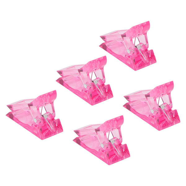 5 stk. Negletips Klip Professionel Akryl Hjem Salon Bærbar DIY Negleforlængelse Klip Neglekunst Værktøj Pink