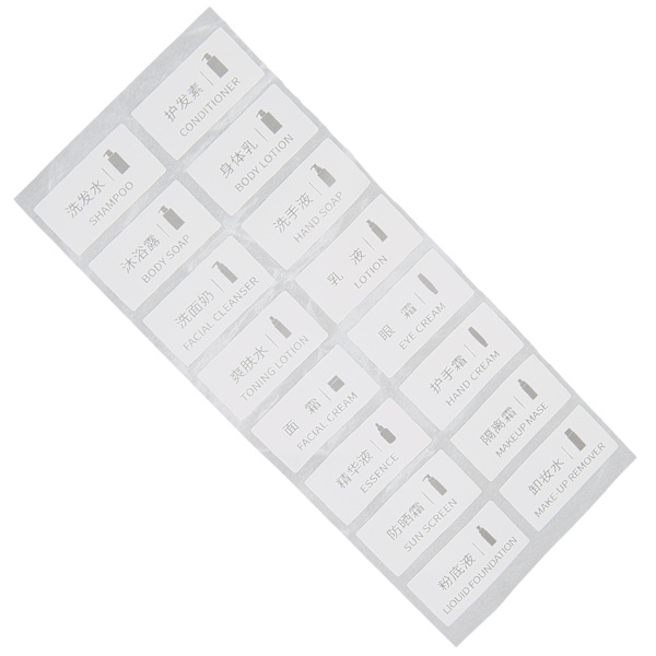 Självhäftande Etiketter Rektangulära Etiketter Dekaler för Påfyllning av Resekosmetiska Flaskor Ducument 16st 11 X 21mm / 0.4 X 0.8in
