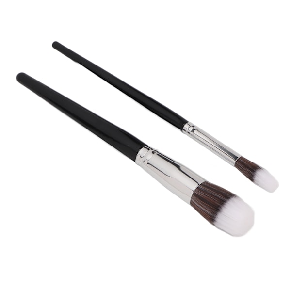 2 stk. Blush Highlighter Makeup Brush Professionel Blød Hår Setting Powder Brush Kosmetisk Værktøj til Kvinder