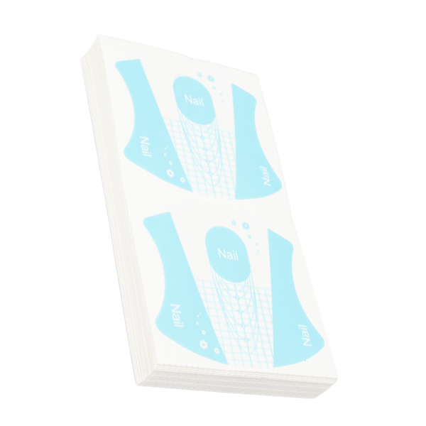 100 st Reusable Nagelstickers för Nagelsalong - Självhäftande Nagelförlängningsmallar