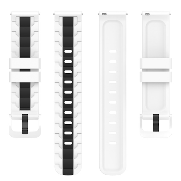 Udskiftningsremme Kompatibel med Samsung Galaxy Watch5 Dobbelt Farve Blød Silikon Armbånd Justerbar Håndledsrem til Kvinder Mænd