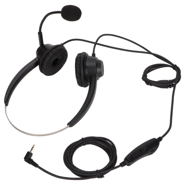 2,5 mm telefon headset binaural støjreducerende callcenter-øretelefon med mikrofon mute til erhvervskundeservice