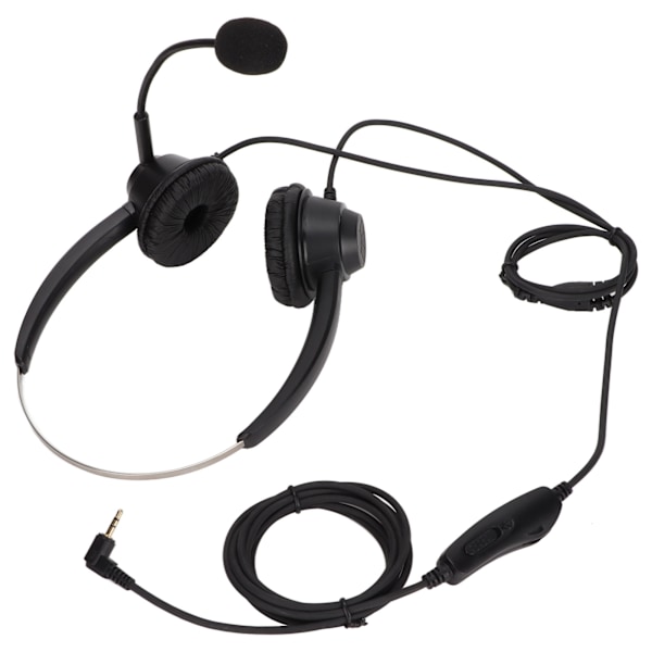 2,5 mm telefonheadset Binaural brusreducerande Callcenter-hörlurar med mikrofon Mute för affärskundtjänst