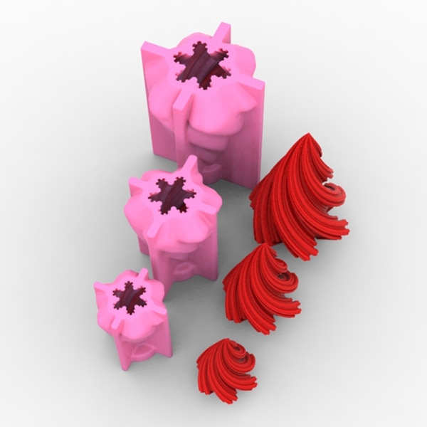 Konisk geometrisk buet søjle silikoneform 3D Creativ S