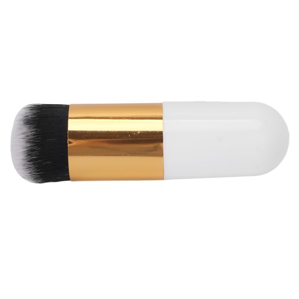 Foundation Makeup Brush Profesjonell Kosmetikk Flytende Blanding Blush Flytende Pudder Brush for Daglig Makeup Hvit Gull