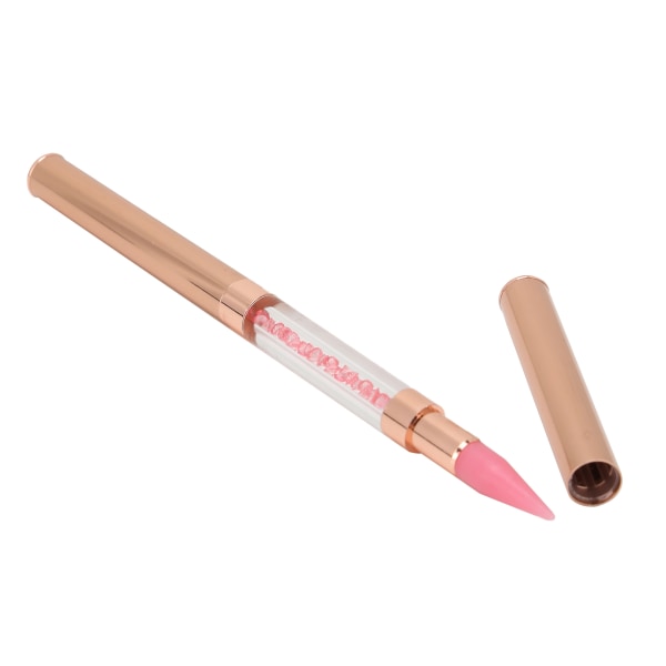 Dotting Pen Voksspiss Rhinestone Pickup Tool Prikkepenn Manikyr Nail Art Tool (rosa)