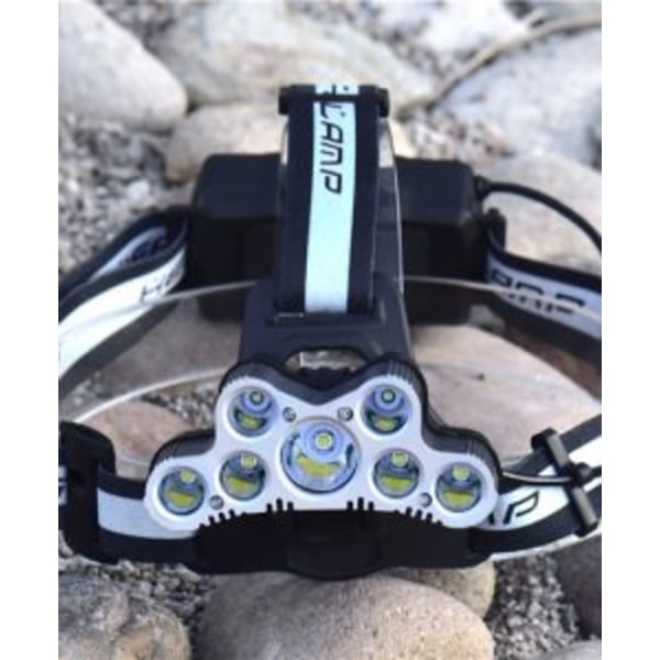 Super stærk pandelampe 7 stk CREE XML-T6 2 stk Q5 LED - orange orange