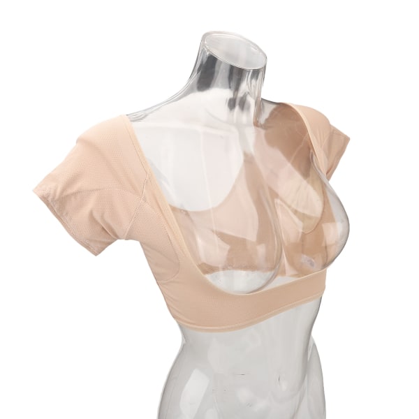 Underarm Svettevest Pustende Mesh 3 Lag Hudfarge Vaskbar Armhule Svettevest for Sport M