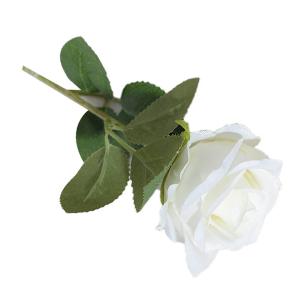 Simulerad Silke Rosor Hem Vardagsrum Simulation Blommor Dekorativa Ornament Artificiella Enskilda Silke Rosor Vita