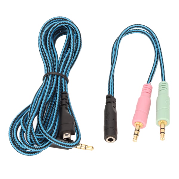 Pelaamisen kuulokemikrofonikaapeli, ammattimainen, tyylikäs, mykistyskytkin, vaihtokuulokemikrofonikaapeli SteelSeries Arctis 3 Blue 78,7 tuumaa