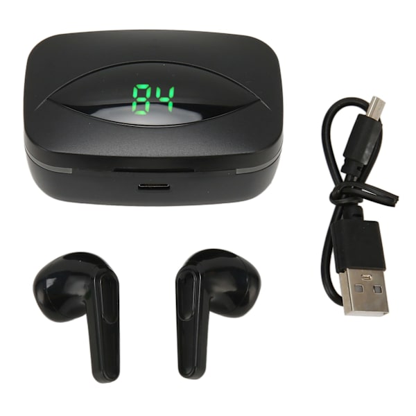 Bluetooth 5.3 langattomat nappikuulokkeet IPX7 vedenpitävät voimakas basso meluja vaimentavat Bluetooth-kuulokkeet latauskotelolla