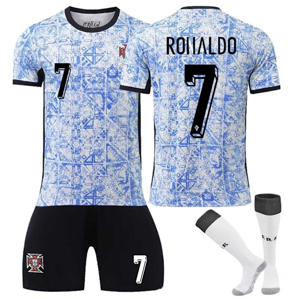 2425 Portugal hjemme- og udebanetrøje nummer 7 fodboldtrøjesæt Ronaldo 2223 Portugal Guest No. 7 M