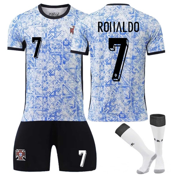 2425 Portugal Koti- ja Vieraspaita Numero 7 Jalkapallopaitasetti Ronaldo 2425 Portugal  No. 7 XL