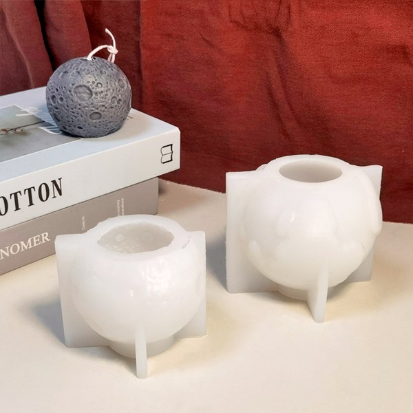 3D Jord Måne Silikon Lysform DIY Hjemindretning