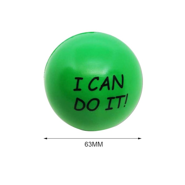 Stressbollar Decompressing Boll med Motiverande Citat Handövningsbollar Fidget Leksaker för Barn och Vuxna för att Lindra Ångest och Stress
