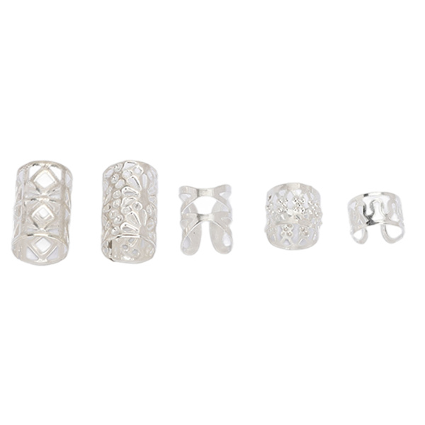 200 st vikinghårssmycken nordiska runor flätor rörpärlor dreadlocks dekoration accessoarer silver