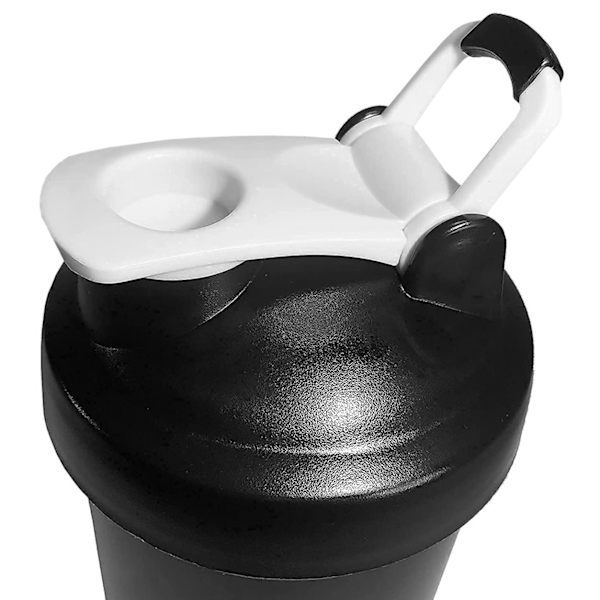 Shaker med blandningskula - 600 ml - Svart Svart