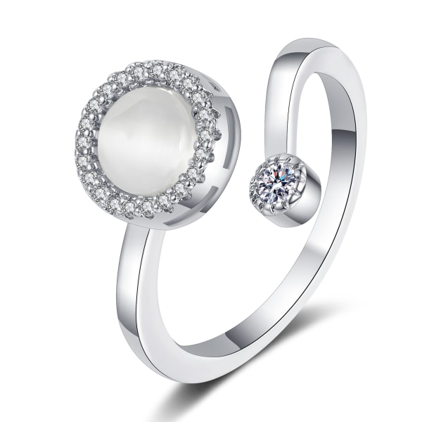 Roterende ring for kvinners unike design, fasjonabel og personlig roterende ring Instagram F Adjustable