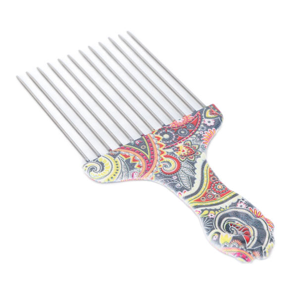 Hårplukkekam Profesjonell Afro Rustfritt Stål Tanglefri Hårplukkekam for Krøllete Hår Styling K4
