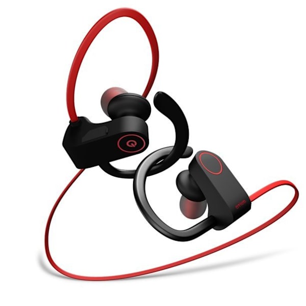 Trådlösa Bluetooth Sportörlurar med Mic IPX7 Vattentät HD Röd