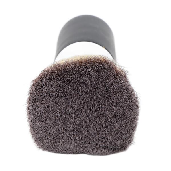 Löspuderborste för Makeup Mjuk Fluffig Hårsalva Bekväm Grepp Kosmetisk Skönhetsborste Svart