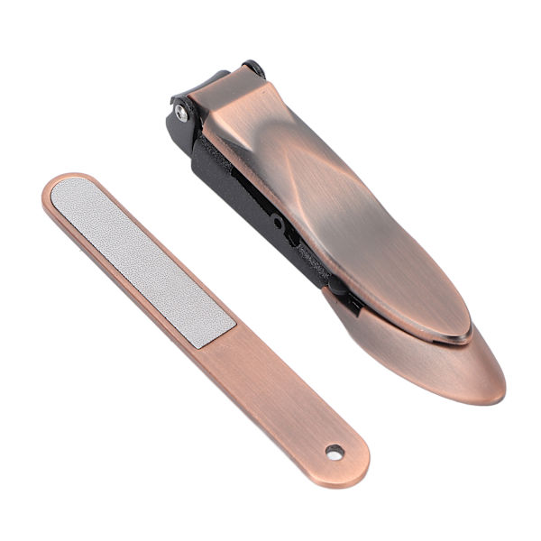 Professionell 2-pack nagelklippare Set Rostfritt Stål Fingernagelklippare Klippare Brons