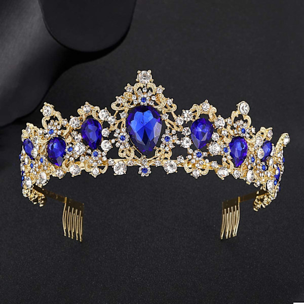 Kristall Bröllopskrona med Kam Parad Tiara Krona Strass