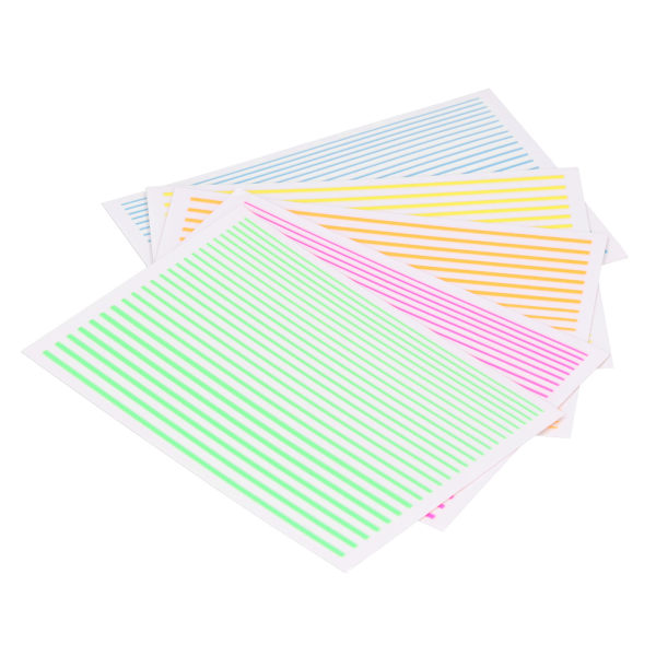 5 stk. Negle Stripe Sticker Neglekunst Stripping Tapes Linje Fingernegl DIY Manicure Dekoration