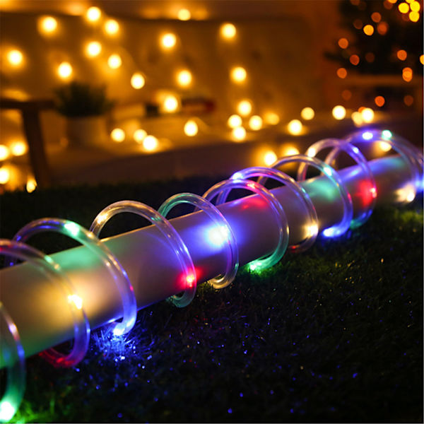 Solcells-LED-lampa Fairy String Rope för trädgård
