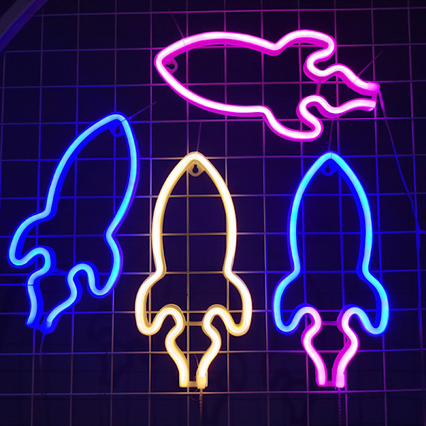LED Planet Rocket Neonljus - Färgglad Ljusdesign 3