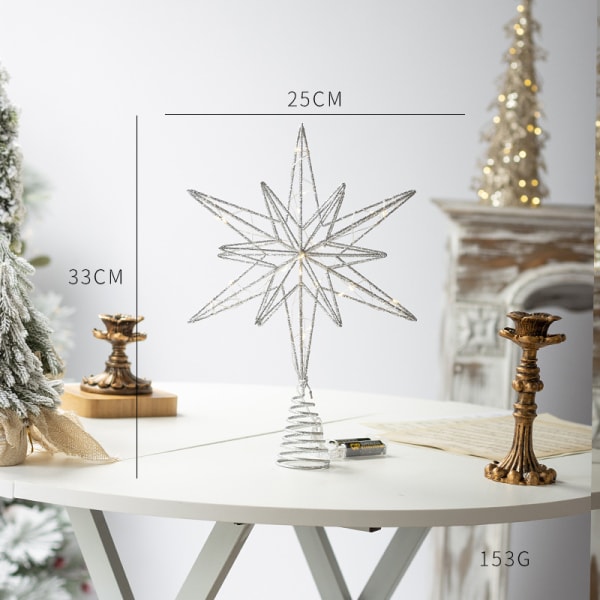 2023 Christmas Tree Top Star Fem-spiss Star Tree Top XINGX LED-lysdekorasjon Fem-stjerners 4