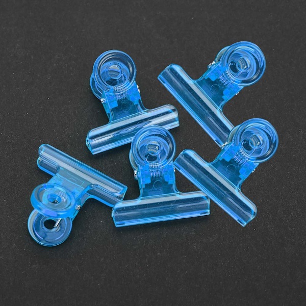 5 st C-formade Nagelförlängningsklämmor Multifunktionella Plastnaglartstillbehör Blå
