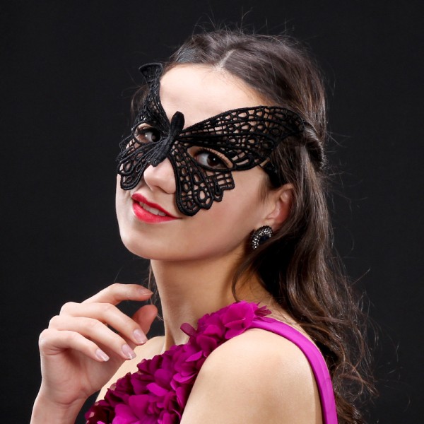 Sexig Spetsmask, Oregelbunden Ögonmask, Tillbehör E-08 Peacock